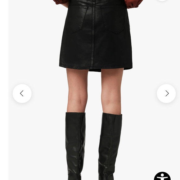 NWT Joe’s Jeans Collection Coated Black Mini Skirt - Picture 2 of 14